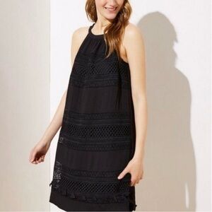 LOFT Tassel Halter Swing Dress
